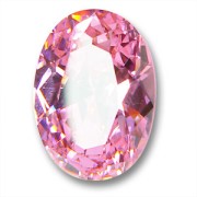 Cubic Zirconia Oval cabochon 18x13mm Light Rose|raw }}