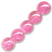 Cracked Beads 14mm Light Rose x4