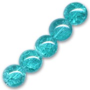 Cracked Beads 14mm Aquamarine x4|raw }}
