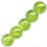 Cracked Beads 12mm Peridot x5