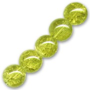 Cracked Beads 10mm Light Olivine x10|raw }}