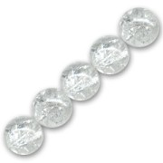 Cracked Beads 10mm Crystal x10