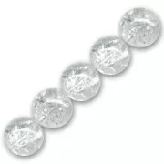 Cracked Beads 10mm Crystal x10