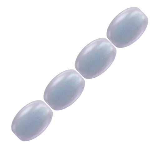 4mm PureCrystal 5824 Pearls - grain of rice-shape - Iridescent Dreamy Blue Pearl x20