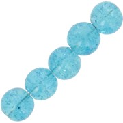Cracked Beads  8mm Aquamarine x20|raw }}