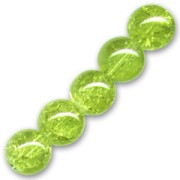 Cracked Beads  6mm Peridot x25
