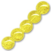 Cracked Beads  6mm Yellow x25|raw }}