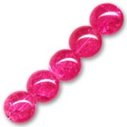 Cracked Beads  6mm Framboise x25