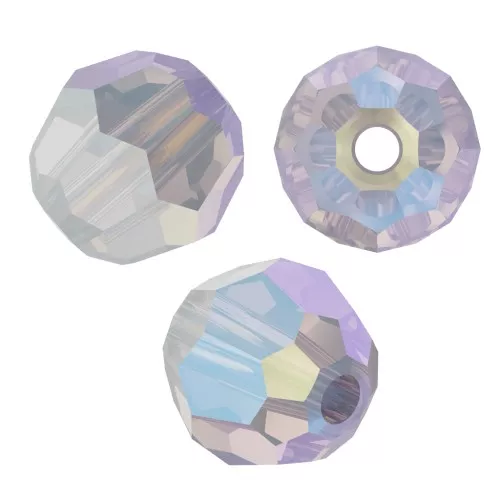 Round beads PureCrystal 5000 4 mm - White Opal Shimmer x20