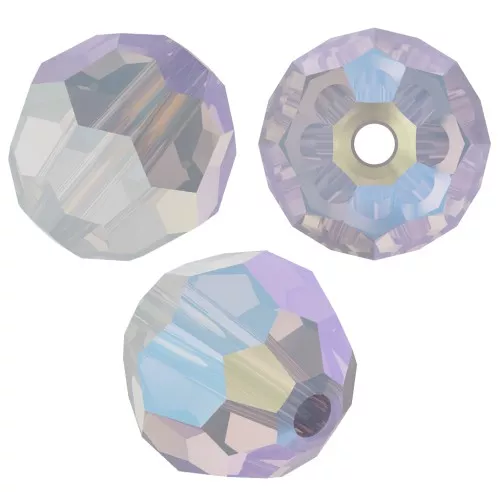 Round beads PureCrystal 5000 6 mm - White Opal Shimmer x6