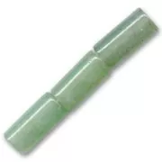 Beads Green aventurine tubes 12x6mm x8