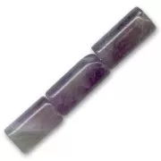 Beads Amethyst tubes 12x6mm x8