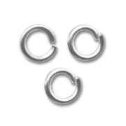 Jumprings open 4x0.6mm Rhodium tone x100|raw }}