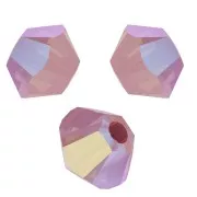 3mm PureCrystal 5328 Crystal Bicones - Rose Water Opal Shimmer x50