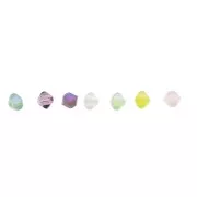 3mm PureCrystal 5328 Crystal Bicones - Rose Water Opal Shimmer x50