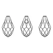 PureCrystal Small Briolette drops 6007 7x4mm Crystal AB x8