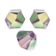 3mm PureCrystal 5328 Crystal Bicones - Iris AB 2X x50|raw }}