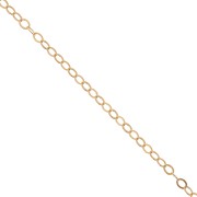 Cable chain Flat chain diamond cut 1.5 mm Gold filled x 50cm|raw }}