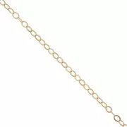 Cable chain Flat chain diamond cut 1.5 mm Gold filled x 50cm