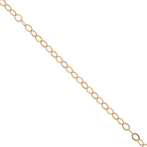 Cable chain Flat chain diamond cut 1.5 mm Gold filled x 50cm