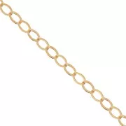 Cable chain Flat chain diamond cut 1.5 mm Gold filled x 50cm