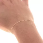 Cable chain Flat chain diamond cut 1.5 mm Gold filled x 50cm