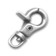 Lobster claw clasp 21mm Old silver tone x1