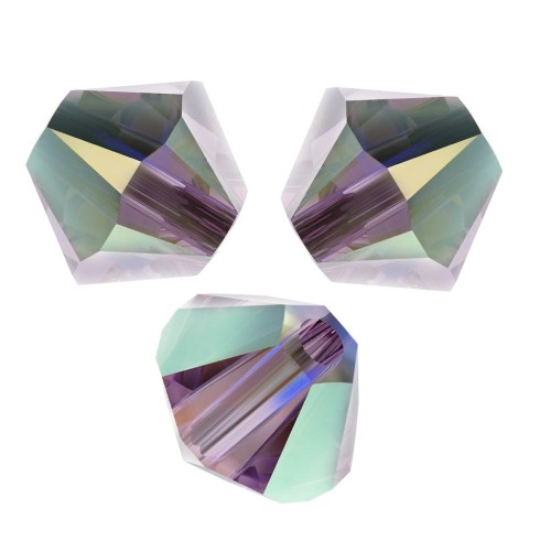 4mm PureCrystal 5328 Crystal Bicones - Iris AB 2X x50