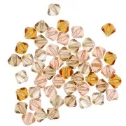 Mix of PureCrystal 5328 Crystal Bicones 4mm Peach x50