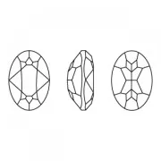 8x6 mm PureCrystal 4120 Oval Fancy Stone - Aquamarine Ignite x1