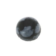 6mm Gemstone round Cabochon - Speckled Obsidian x1|raw }}