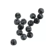 6mm Gemstone round Cabochon - Speckled Obsidian x1