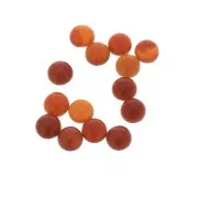 6mm Gemstone dyed round Cabochon - Red Agate x1