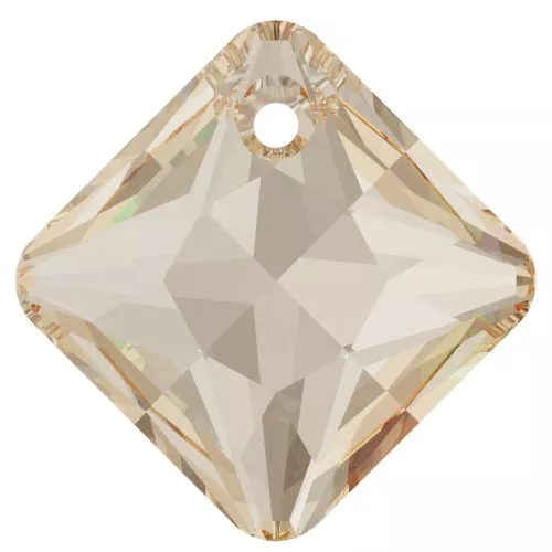 9mm Princess Cut PureCrystal 6431 pendant - Crystal Golden Shadow x1