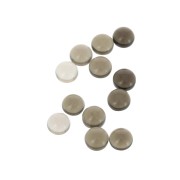 6mm Gemstone round Cabochon - Smoky Quartz x1