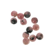 6mm Gemstone round Cabochon - Rhodonite x1