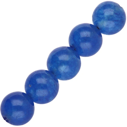 Beads Round Gemstone beads 6 mm Blue Agate x15