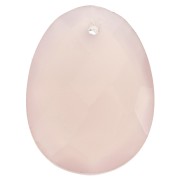 20x15mm Oval Faceted gemstone Pendant - Pink Calcedoine x1|raw }}