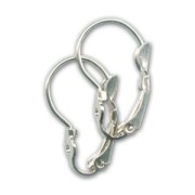 Leverback earrings 20mm Silver tone x2