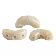 5x10mm Arcos® by Puca® - Opaque Grey Gold Splash x10g