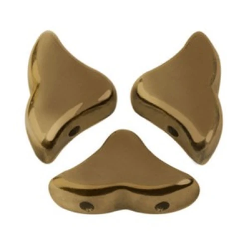 6x10mm Glass beads Hélios® by Puca® - Dark Gold Bronze x10g