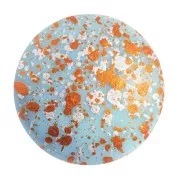 25mm Glass round cabochon by Puca® - Opaque Aqua Tweedy x1