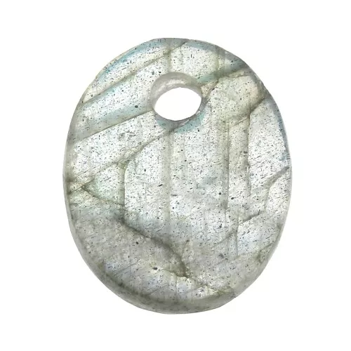 12x10mm Gemstone oval sequin - Labradorite x1