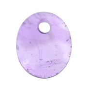 12x10mm Gemstone oval sequin - Amethyst x1|raw }}