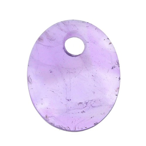 12x10mm Gemstone oval sequin - Amethyst x1