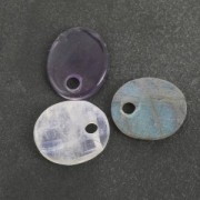 12x10mm Gemstone oval sequin - Moonstone x1