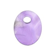 10x8mm Gemstone oval sequin - Amethyst x1