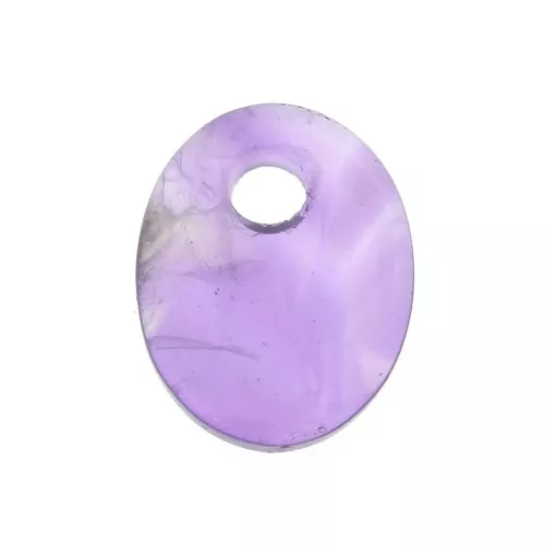 10x8mm Gemstone oval sequin - Amethyst x1