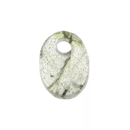 8x6mm Gemstone oval sequin - Labradorite x1