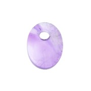 8x6mm Gemstone oval sequin - Amethyst x1|raw }}